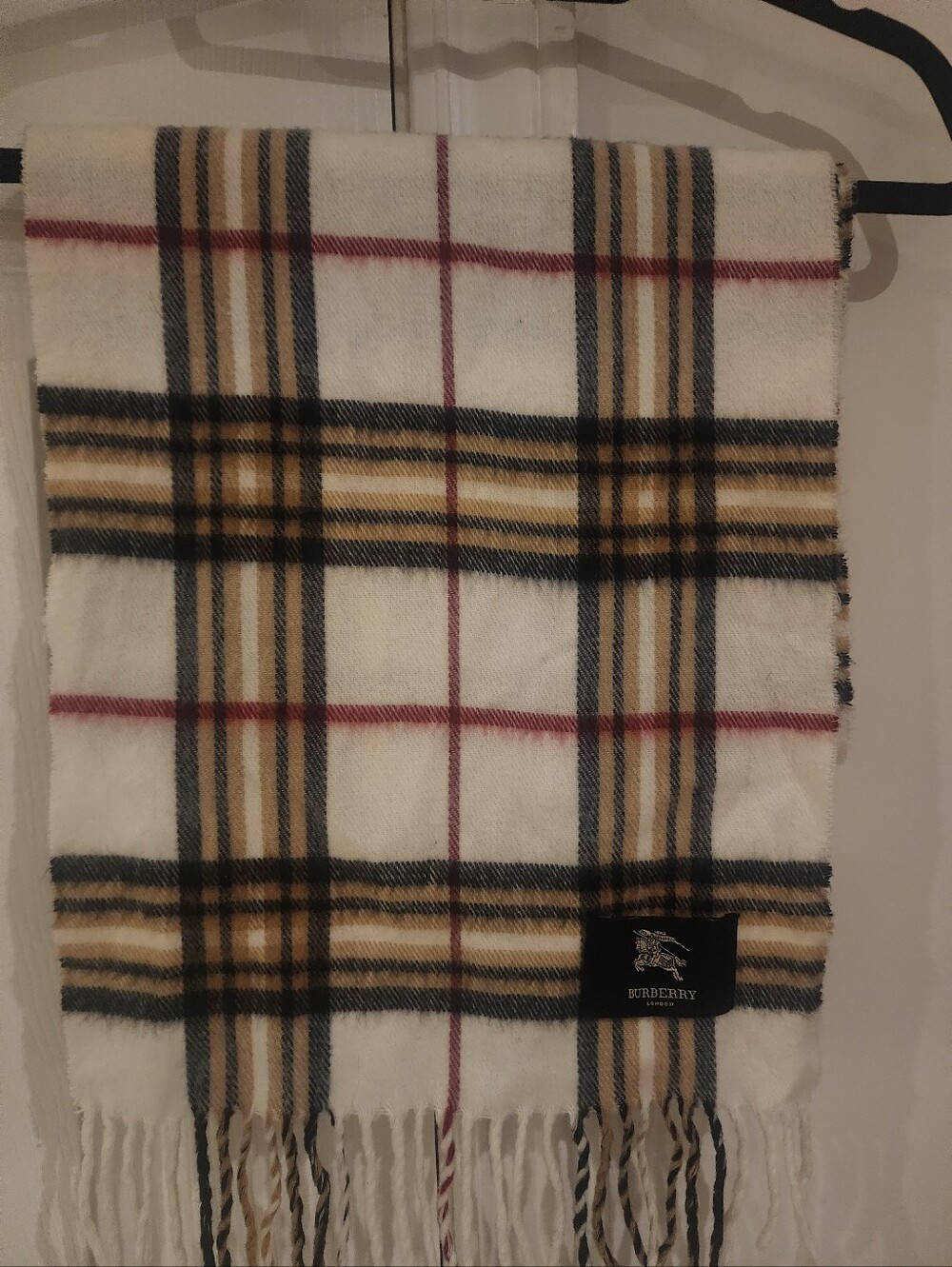 Vintage Millenial Burberry Scarf 1999-2005 With Highly Collectable Knight Tag.